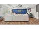 Bright living room featuring a wall-mounted television and recessed lighting at 517 Myrna Ln, Wake Forest, NC 27587