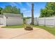 The backyard has a fire pit, grassy area, and privacy fence at 5328 Trackway Dr, Knightdale, NC 27545