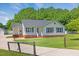 Charming single-story home with blue shutters, a quaint front porch, and well-maintained landscaping at 5328 Trackway Dr, Knightdale, NC 27545