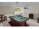 Recreation room boasting a pool table and stylish lighting at 622 Sunset Ave, Apex, NC 27502