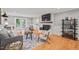 Bright living room with hardwood floors, fireplace, and stylish decor at 6304 Ansley Ln, Raleigh, NC 27612