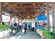 Lively farmers market with local produce and community gathering under a rustic wooden structure at 103 Westview # H, Carrboro, NC 27510