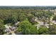Serene aerial view of homes nestled amongst lush green trees in a quiet neighborhood at 2710 Broad St, Durham, NC 27704