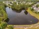Large neighborhood lake provides recreational enjoyment to the surrounding houses at 3004 Montville Valley Ct, Cary, NC 27519