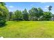 Spacious, well-maintained backyard with lush green grass and mature trees at 59 Carrousel Ct, Angier, NC 27501