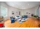 Spacious recreation room with movie screen, recessed lighting, and comfortable seating at 708 October Woods Rd, Chapel Hill, NC 27516