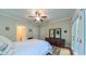 Cozy main bedroom with a ceiling fan and traditional-style furniture at 729 Lorentello Cir, Hillsborough, NC 27278