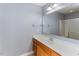 Bathroom vanity and mirror with lots of open space at 75 Mountainside Ln, Sanford, NC 27332
