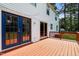 Wood deck outside of exterior of house at 104 Benedict Ln, Raleigh, NC 27614