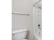 Bathroom with a standard toilet and tub-shower with white shower panel at 104 Benedict Ln, Raleigh, NC 27614