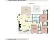 Detailed floor plan of the property, highlighting the layout of the rooms and outdoor features at 109 Perry Farms Dr, Apex, NC 27502