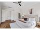Spacious main bedroom features hardwood floors, walk-in closets, and an ensuite bath at 1342 Briar Chapel Pkwy, Chapel Hill, NC 27516