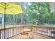 Inviting back deck with a yellow umbrella perfect for outdoor relaxation and entertaining guests at 142 College Ave Ave, Durham, NC 27713
