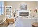 Cozy living room with fireplace, comfortable seating, and natural light at 142 College Ave Ave, Durham, NC 27713