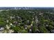 Expansive aerial shot showcasing the neighborhood's proximity to downtown skyline with mature trees at 1700 St Marys St, Raleigh, NC 27608