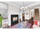 Inviting living room with a fireplace, hardwood floors, and an open layout for comfortable living at 1808 Pennypacker Ln, Durham, NC 27703