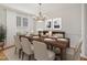 Warm dining room setup with table settings, linen curtains, and framed artwork at 1817 Wysong Ct, Raleigh, NC 27612