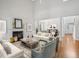Bright, airy living room with fireplace, and an open floor plan at 1817 Wysong Ct, Raleigh, NC 27612