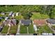 Aerial view of quaint homes on a tree lined street at 1818 Cecil St, Durham, NC 27707