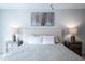 Comfortable bedroom with neutral decor, carpeted floors, matching nightstands, and an inviting ambiance at 226 Castle Pond Way, Fuquay Varina, NC 27526