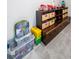 Well-organized playroom featuring ample storage and toys, perfect for activities and creativity at 226 Castle Pond Way, Fuquay Varina, NC 27526