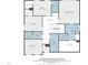A detailed second floor plan including multiple bedrooms, bathrooms, laundry and walk in closets at 226 Castle Pond Way, Fuquay Varina, NC 27526