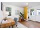 Bright and airy office space with stacked washer dryer and hardwood floors at 2523 Glendale Ave, Durham, NC 27704