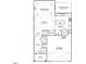 Layout of the first floor showcasing the kitchen, Gathering room, and garage at 267 Meadowbark Bnd # 34, Garner, NC 27529