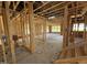 Spacious layout showcasing the framing for a new construction home at 268 Meadowbark Bnd # 42, Garner, NC 27529