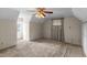 Cozy bedroom with carpet flooring, ceiling fan and natural light, perfect for relaxation at 304 Westfield Dr, Dunn, NC 28334
