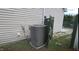 Side yard of the house with AC, electrical outlets, and gate into the backyard at 3207 Geary Trl, Raleigh, NC 27610