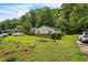 Home featuring a lush front yard, mature trees, and a sense of suburban tranquility at 428 Walton St, Durham, NC 27703