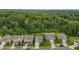 Beautiful aerial view of homes backing up to lush greenery and trees at 542 Spaulding St, Burlington, NC 27215