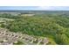 Beautiful aerial view of homes backing up to lush greenery at 542 Spaulding St, Burlington, NC 27215