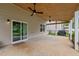 Outdoor patio featuring a spacious layout, wooden ceiling, and a well-maintained backyard at 542 Spaulding St, Burlington, NC 27215