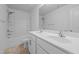 Bathroom features a double vanity, bright lighting and bathtub providing a spa-like feel at 542 Spaulding St, Burlington, NC 27215