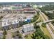 An aerial view shows 600 S Duke Street near the Durham Bulls Stadium and the American Tobacco Campus at 600 S Duke St # 24, Durham, NC 27701