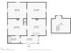 Detailed floor plan showcasing the layout of the home, including room dimensions, and placement of stairs at 620 Mcadams Rd, Hillsborough, NC 27278