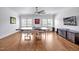Spacious game room with a ping pong table and natural light at 6250 Moinear Ln, Chapel Hill, NC 27514