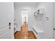 Bright mudroom with white accents, cubbies, and a built-in bench at 6250 Moinear Ln, Chapel Hill, NC 27514