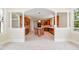 Open concept kitchen with custom cabinetry, tile flooring, and great flow for entertaining guests at 6553 Vintage Ridge Ln, Fuquay Varina, NC 27526