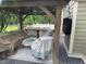 Inviting outdoor patio with a covered seating area and outdoor grill, great for entertaining at 6553 Vintage Ridge Ln, Fuquay Varina, NC 27526