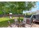 Backyard patio featuring a seating area at 6924 Coventry Ridge Rd, Raleigh, NC 27616