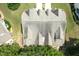 Overhead image of a home with dormer windows, mature landscaping, and convenient parking at 100 Sheraton Ln, Garner, NC 27529