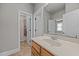 Bathroom featuring a vanity with mirror and a tub/shower at 1124 Kalworth Rd, Wake Forest, NC 27587