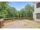 Spacious wooden deck overlooking a lush green backyard, perfect for outdoor entertaining at 1124 Kalworth Rd, Wake Forest, NC 27587