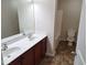 Bathroom featuring double sink vanity and a shower-tub combo at 1304 Cozart St # 119, Durham, NC 27704