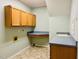 Spacious laundry room featuring cabinets and sink, offering convenience for household chores at 1512 Cumberland Rd, Chapel Hill, NC 27514