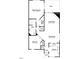 Detailed floor plan showcasing two bedrooms, two baths, living and dining areas plus kitchen and patio at 186 St. Andrews Ln, Chapel Hill, NC 27517