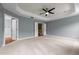 Primary bedroom with large size and trey ceiling at 2067 Glenkirk Dr, Burlington, NC 27215